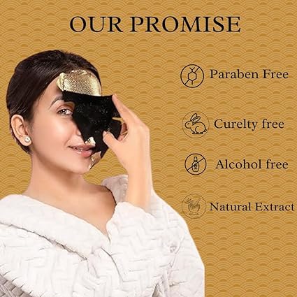London Prime Gold Foil Facial Sheet Mask Gold Brightening, Moisturizing & Antiwrinkle charcoal facial sheet mask