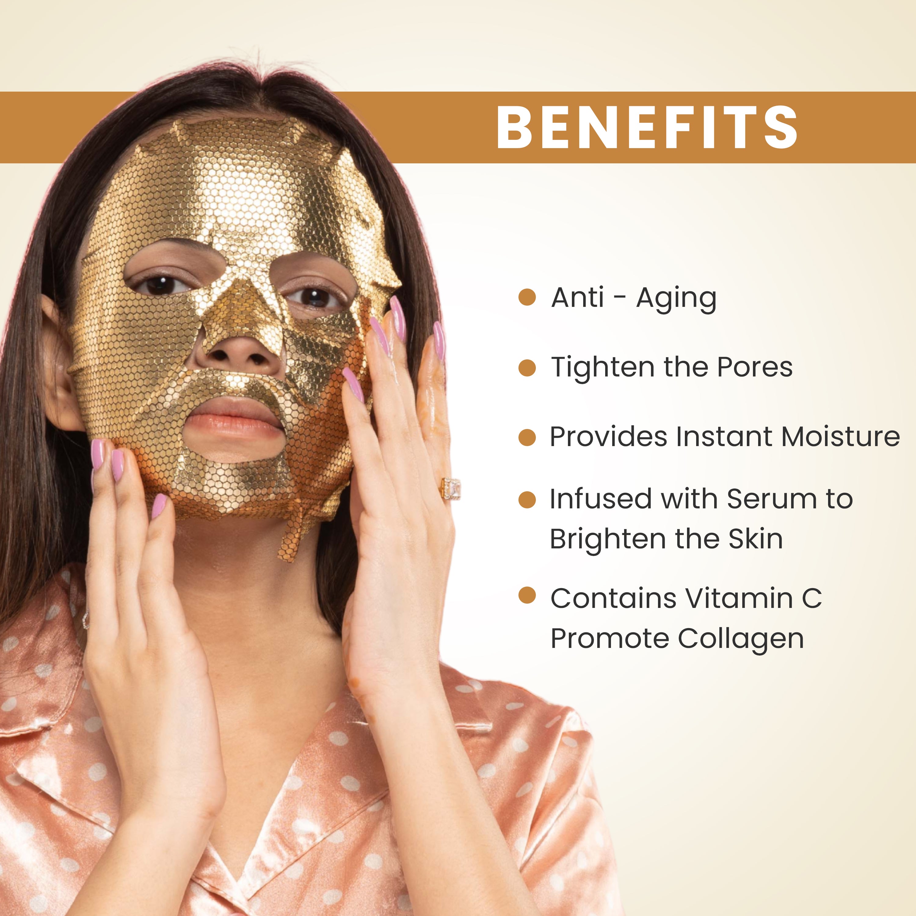 London Prime Gold Foil & Charcoal Facial Sheet Mask Set of 20 – Brightening, Moisturizing & Anti-Wrinkle Glow Boost