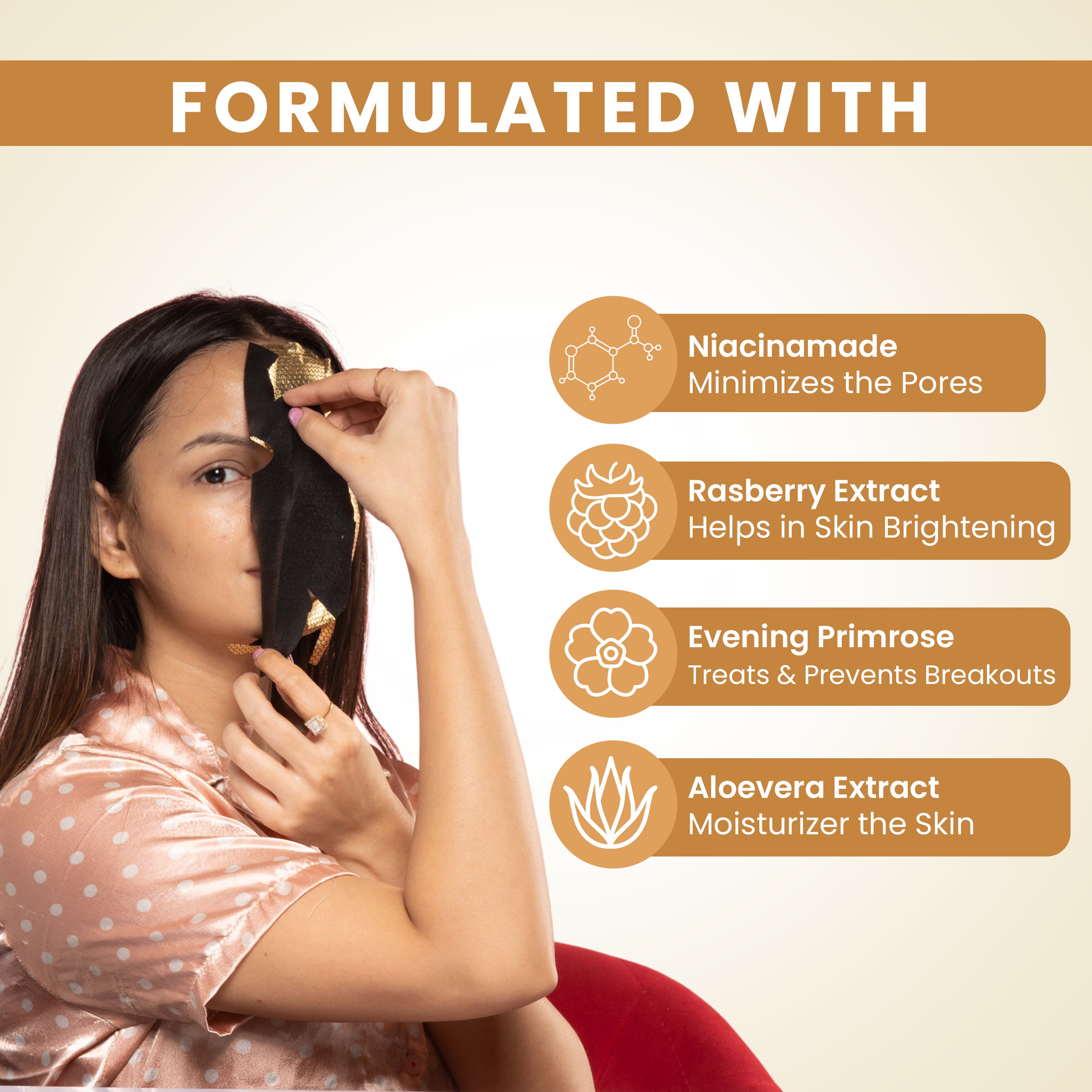 London Prime Gold Foil & Charcoal Facial Sheet Mask Set of 20 – Brightening, Moisturizing & Anti-Wrinkle Glow Boost