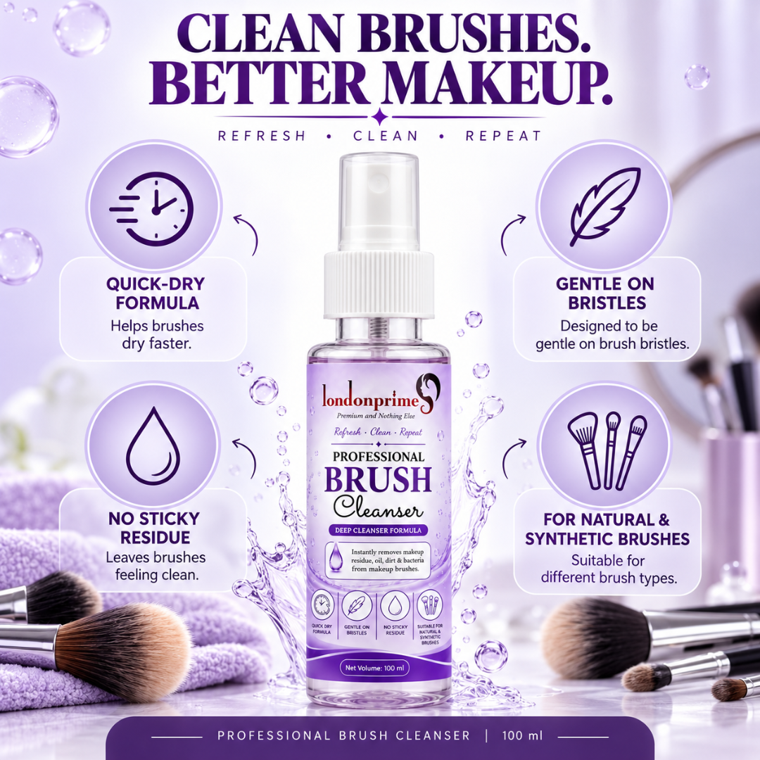 London Prime Professional Brush Cleanser – Deep Cleansing Spray 100ml
