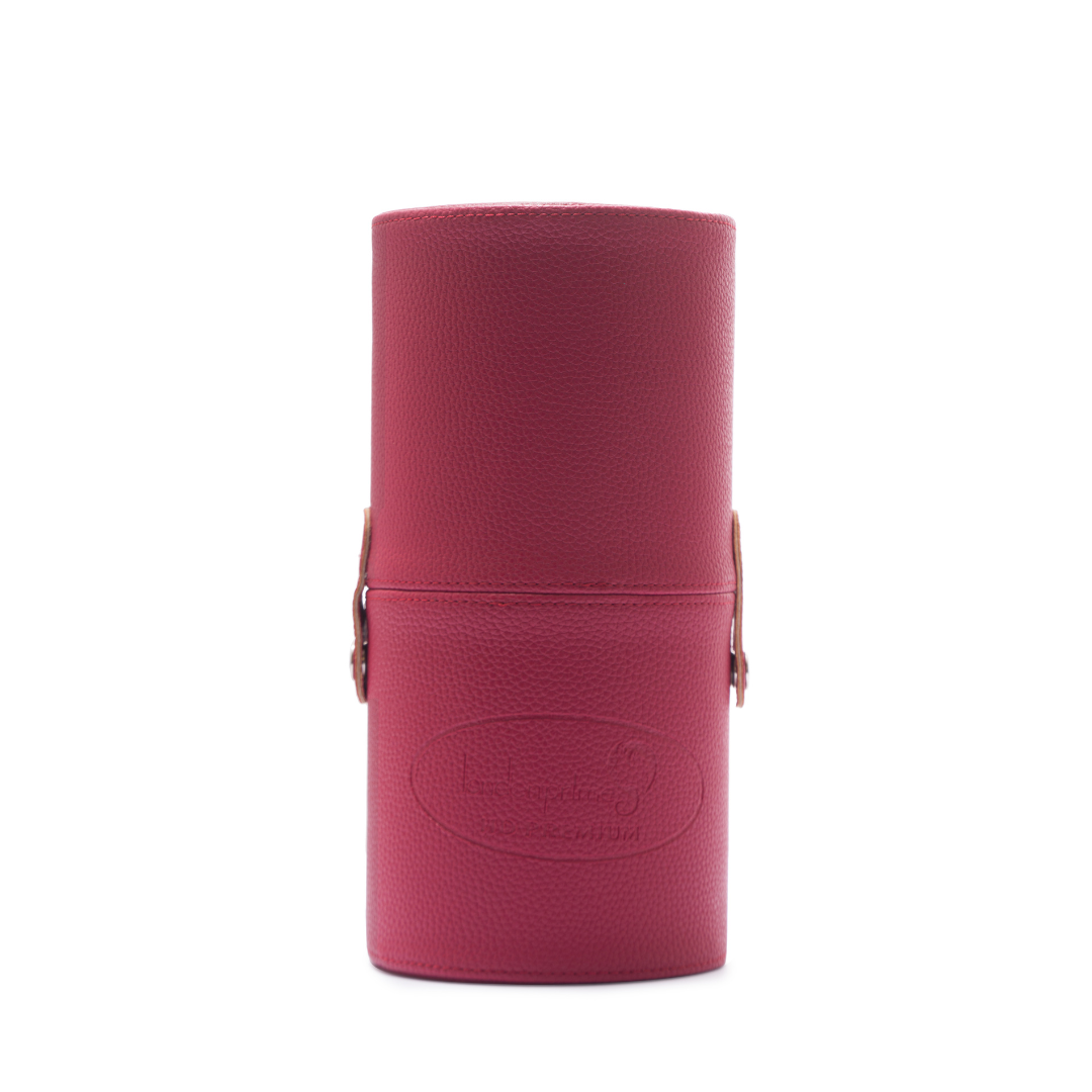 LONDON PRIME Brush Holder Cylinder Shaped Medium -Large 4.5 inches (Maroon)