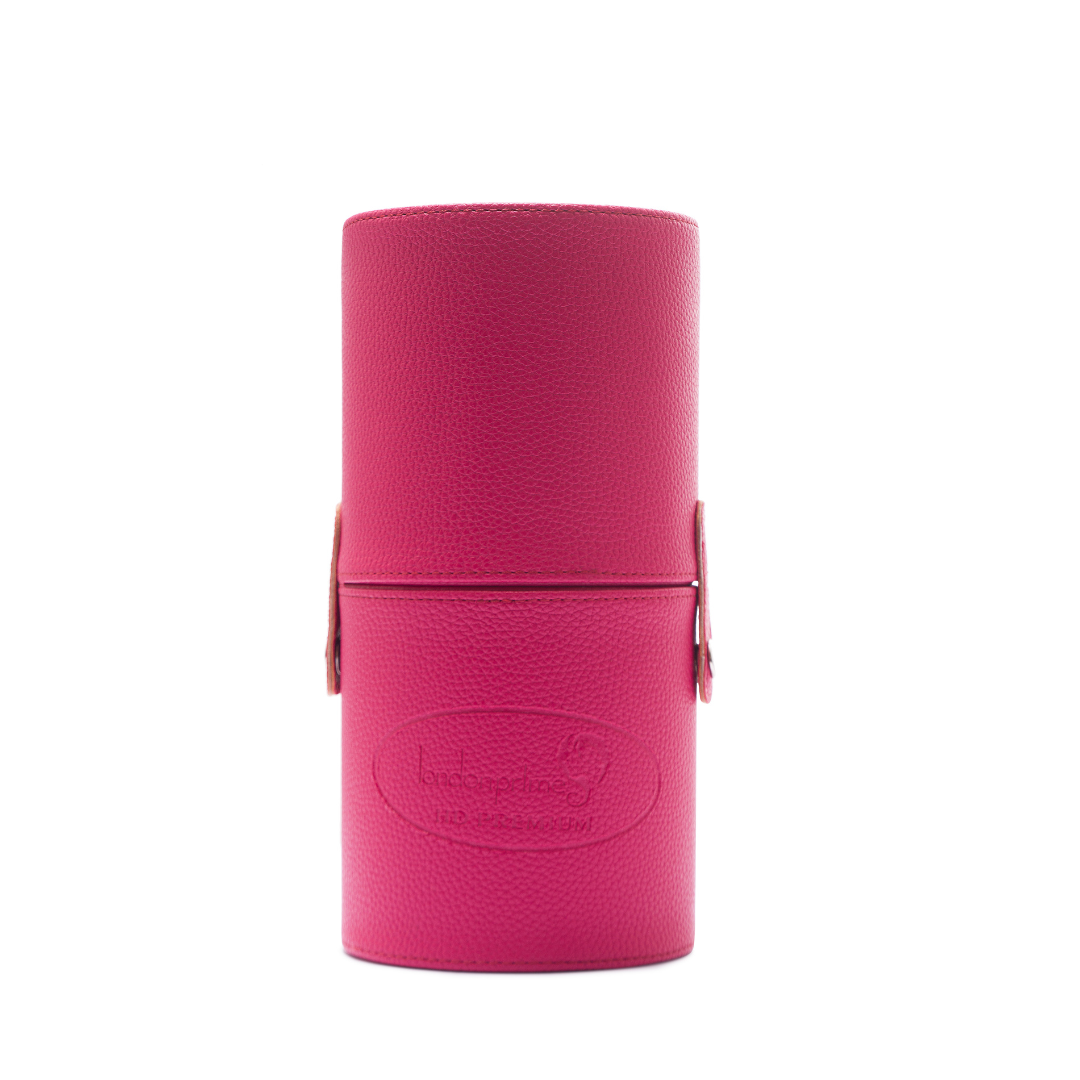 LONDON PRIME Brush Holder Cylinder Shaped Medium -Large 4.5 inches (Fuchsia Pink)