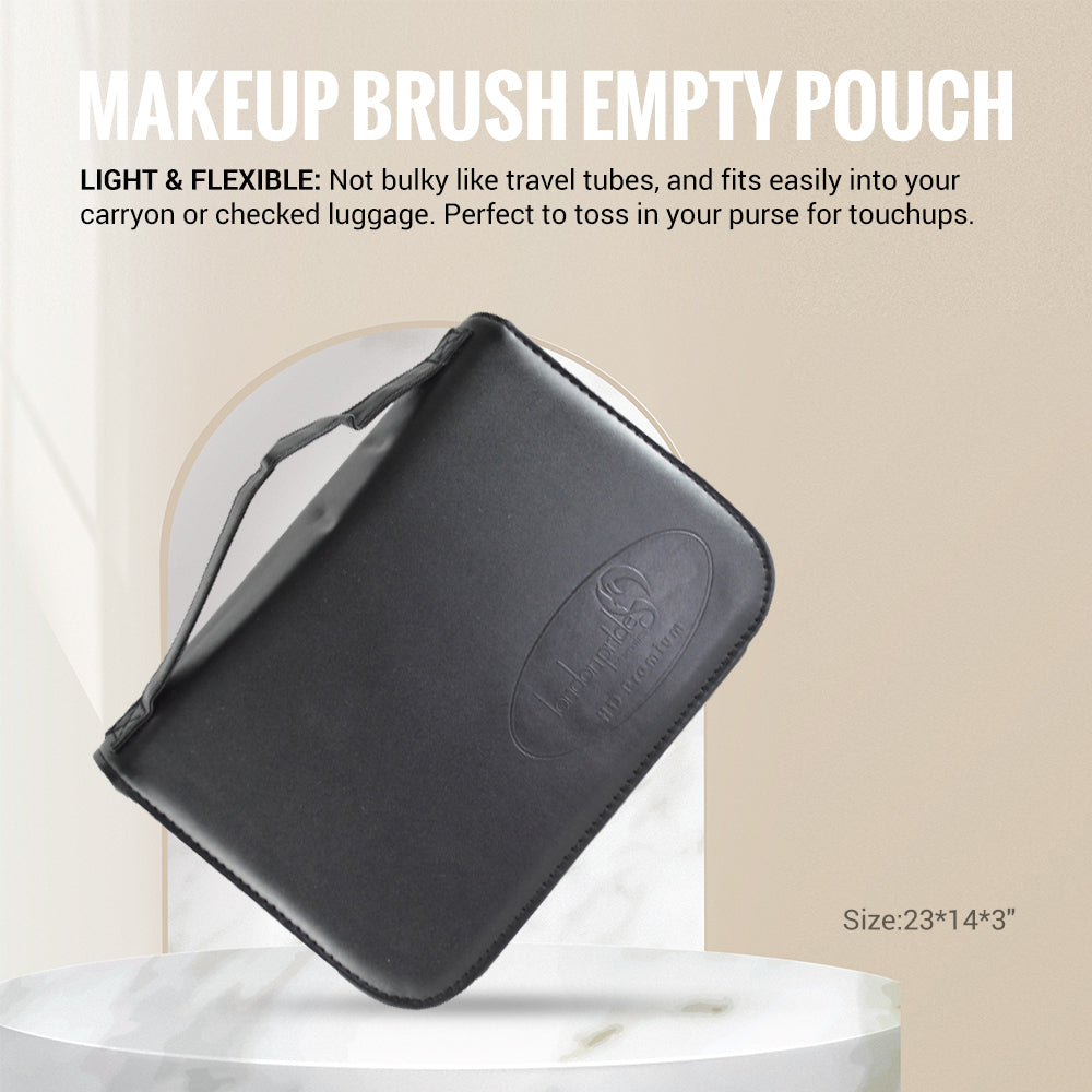 Makeup brush holder discount pouch