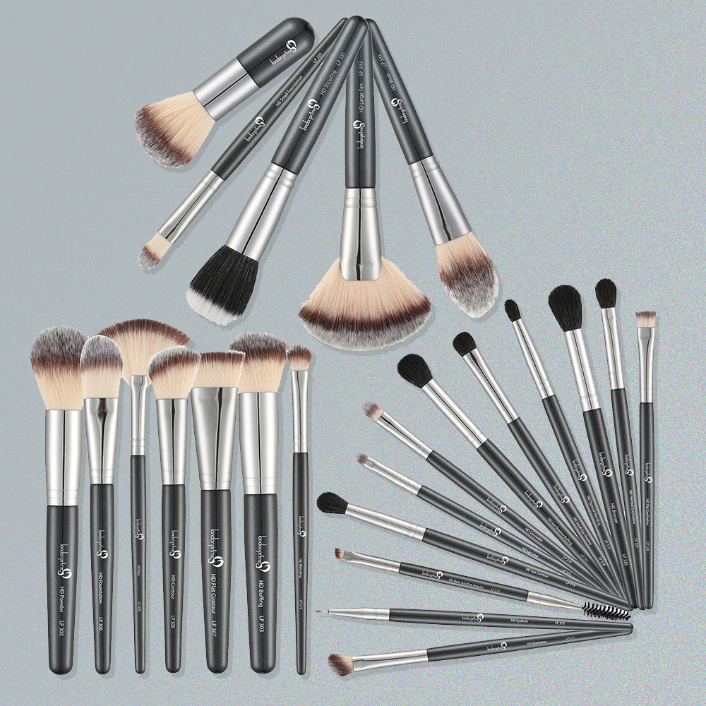 Flat makeup brush sale set